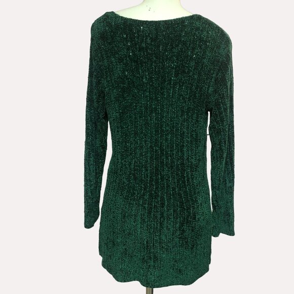 NICOLE Emerald Green Button Down Knitted Cardigan Sweater Size Small - Picture 2 of 10